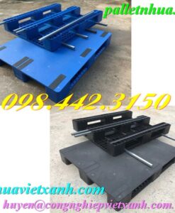 Pallet nhựa mặt liền 1200x1000x150mm có lõi sắt