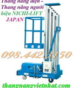 Thang nâng người cao 8 mét - 125kg NICHI-LIFT NTWY8-100