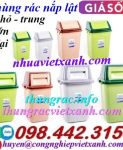 Thùng rác nắp lật nhựa PP