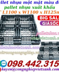 Pallet nhựa 1100x1100x125mm màu đen