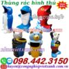 Thùng rác hình thú nhựa composite