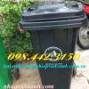 Thùng rác 120 Lít màu đen - chất thải độc hại