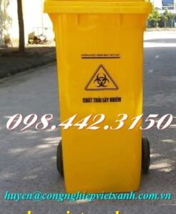 Thùng rác y tế 240 Lít chất thải nguy hại lây nhiễm