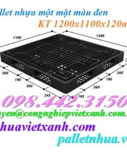 Pallet nhựa 1200x1100x120mm đen