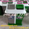 Thùng rác 2 ngăn nắp lật nhựa composite
