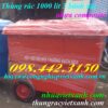 Thùng rác 1000 lít nhựa composite 3 bánh đặc