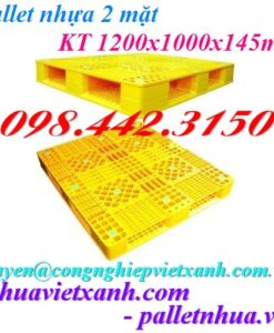 Pallet nhựa 2 mặt 1200x1000x145mm PL02HG