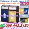 Thùng rác 2 ngăn nắp lật thép