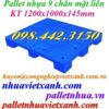 Pallet nhựa mặt liền 1200x1000x145mm PL09LS