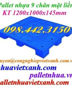 Pallet nhựa mặt liền 1200x1000x145mm PL09LS