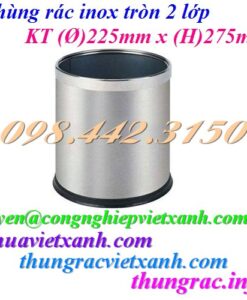 Thùng rác inox 2 lớp