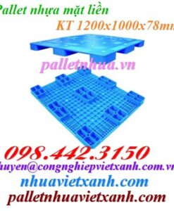Pallet nhựa mặt liền 1200x1000x78mm PL02LS