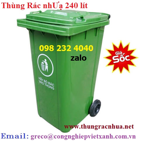 Thùng rác nhựa 240 lít HDPE
