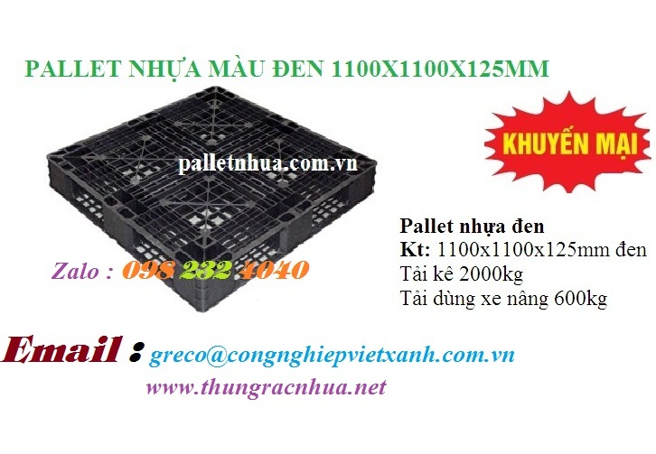 Pallet Nhua Kich thuoc 1100 x 1100 x 150 mm