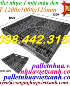 Pallet nhựa 1200x1000x125mm đen
