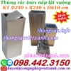 Thùng rác inox nắp lật vuông