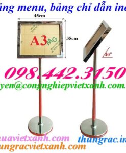Bảng chỉ dẫn - bảng menu A3 inox