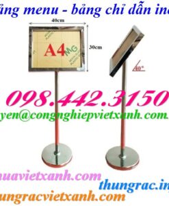 Bảng chỉ dẫn - bảng menu A4 inox