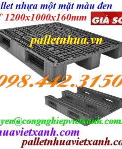 Pallet nhựa 1200x1000x160mm màu đen