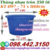 Thùng nhựa tròn dung tích 350 lít