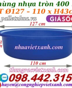 Thùng nhựa tròn dung tích 400 lít