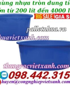 Thùng nhựa tròn dung tích lớn