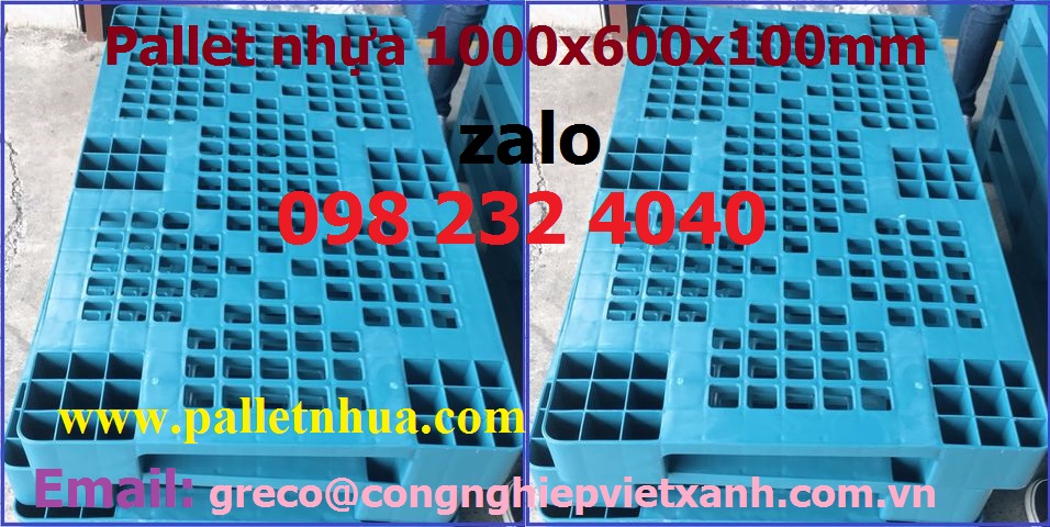 Pallet nhựa 1000x600x100mm