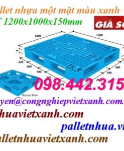 Pallet nhựa 1200x1000x150mm PL1210ĐT