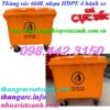 Thùng rác 660 Lít nhựa HDPE 4 bánh xe màu cam