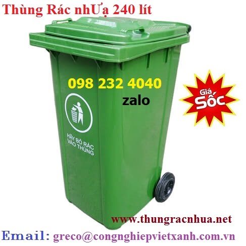 Thùng rác nhựa 240 lít HDPE