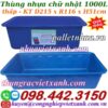 Thùng nhựa chữ nhật dung tích 1000 lít thấp