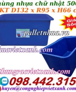 Thùng nhựa chữ nhật dung tích 500 lít
