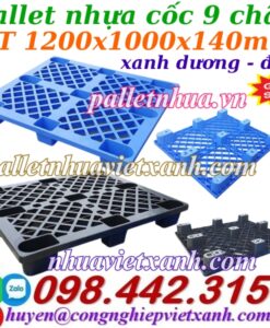 Pallet cốc 9 chân 1200x1000x140mm