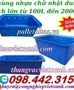 Thùng nhựa chữ nhật dung tích lớn