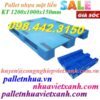 Pallet nhựa mặt liền 1200x1000x150mm - xanh dương
