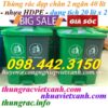 Thùng rác đạp chân 2 ngăn 40 lít nhựa HDPE