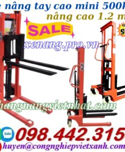 Xe nâng tay cao mini 500kg nâng cao 1200mm NICHILIFT A0.5T/1.2M