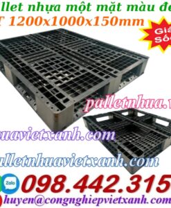Pallet nhựa 1200x1000x150mm màu đen