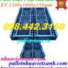Pallet nhựa 1200x1000x150mm màu xanh PL121015ĐT
