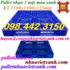 Pallet nhựa 1100x1100x125mm - xanh dương - nhựa nguyên sinh