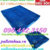 Pallet nhựa 1300x1100x130mm màu xanh