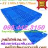 Pallet nhựa 1300x1100x130mm - xanh dương - nhựa nguyên sinh