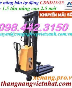 Xe nâng bán tự động 1.5 tấn cao 2.5 mét MAIHUI CDSD15/25