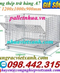 Lồng thép trữ hàng A7 - 1200x1000x900mm