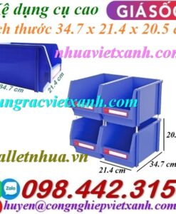 Kệ dụng cụ cao – khay phụ tùng cao – kệ nhựa xếp tầng loại cao