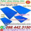 Pallet nhựa không chân 1000x600x35mm nhựa nguyên sinh