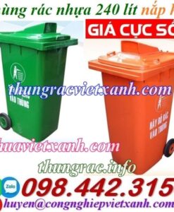 Thùng rác nhựa 240 lít nắp hở MGB240N