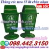 Thùng rác treo đơn 55L nhựa composite - chân nhựa