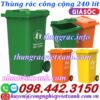 Thùng rác nhựa 240 lít nắp kín TR240
