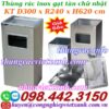 Thùng rác inox gạt tàn thuốc chữ nhật